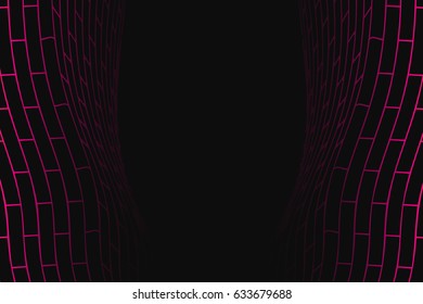 Abstract vector background. Colorful folded grid illustration. Geometrical grid illustration of the dark background