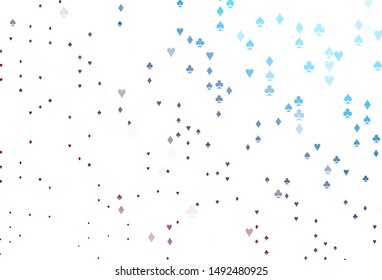 Abstract vector background with colorful gambling symbols.