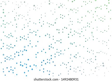 Abstract vector background with colorful gambling symbols.