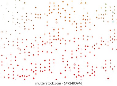 Abstract vector background with colorful gambling symbols.