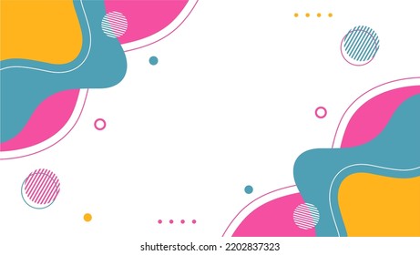 Resumen del fondo vectorial. Fondo geométrico colorido con formas onduladas. Adecuado para fondos de escritorio y diversos diseños como tarjetas de visita, plantillas, carteles, banners y otros