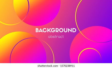 Abstract vector background. Colorful gradient circles, spheres. For motion design background