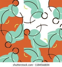 Abstract vector background. Colorful halftone illustration pattern