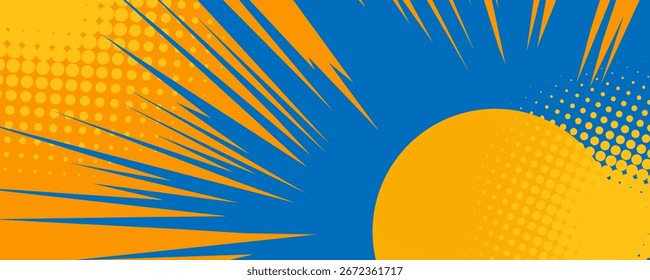 Fondo Abstractas del Vector con los puntos coloridos del medio tono y el diseño moderno del patrón de la línea