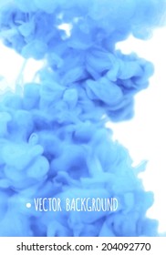 abstract vector background, colorful ink in water