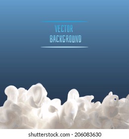 abstract vector background, colorful ink in water