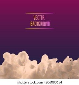abstract vector background, colorful ink in water