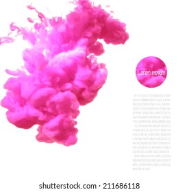 abstract vector background, colorful ink in water, abstract banner paints