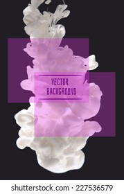 abstract vector background, colorful ink in water