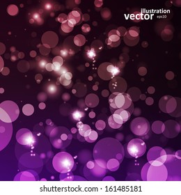 Abstract vector background, colorful lights elements - editable eps10.