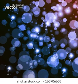 Abstract vector background, colorful lights elements - editable eps10.