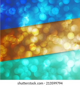 Abstract vector background, colorful lights elements. Text box.