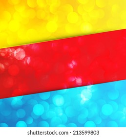 Abstract vector background, colorful lights elements. Text box.