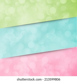 Abstract vector background, colorful lights elements. Text box.