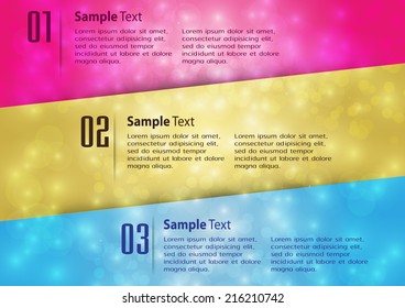 Abstract vector background, colorful lights elements. text box. 
