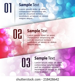 Abstract vector background, colorful lights elements. text box for website graphic and internet.