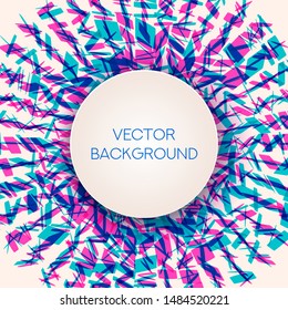 Abstract Vector Background. Colorful Mosaic Design Template. Circle Vector Brochure or Cover or Banner.