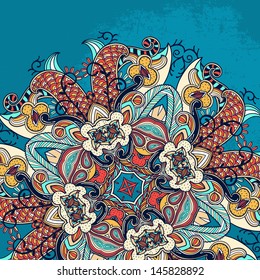 abstract vector background with colorful ornamental circle