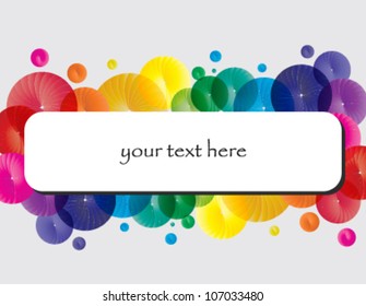 Abstract vector background with colorful round swirling circles
