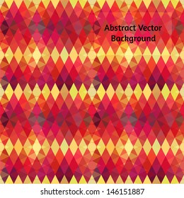 Abstract vector background. Colorful semitransparent rhombs