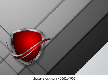 abstract vector background with colorful shield. Eps10 design