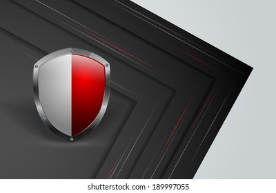 abstract vector background with colorful shield. Eps10 design