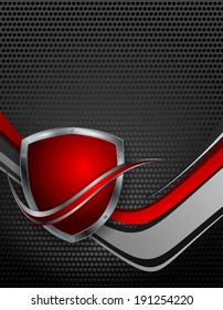 abstract vector background with colorful shield. Eps10 design