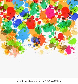 Abstract Vector Background - Colorful Splashes, Blots