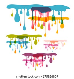 Abstract Vector Background - Colorful Splashes, Blots