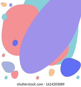 Abstract vector background with colorful spots in memphis style