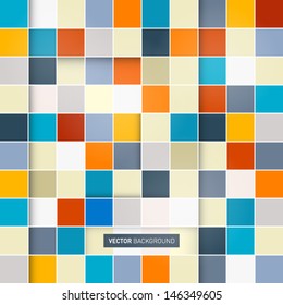 Abstract vector background - colorful squares