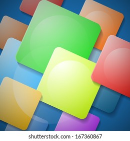 Abstract Vector Background with Colorful Squares
