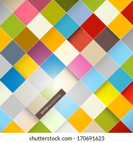 Abstract Vector Background - Colorful Squares