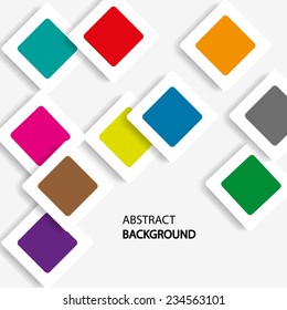 Abstract Vector Background from Colorful Squares