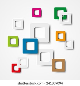 Abstract Vector Background With Colorful Squares