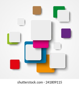 Abstract Vector Background With Colorful Squares
