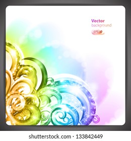 Abstract vector background with colorful swirls.