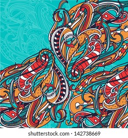 abstract vector background with colorful swirls