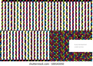 abstract vector background with colorful symmetrical shapes and place for your text