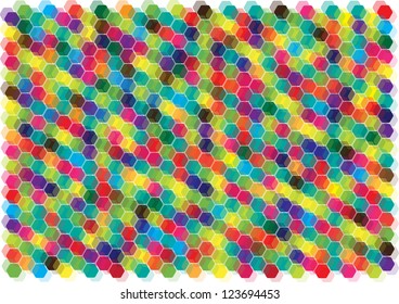 abstract vector background with colorful symmetrical shapes
