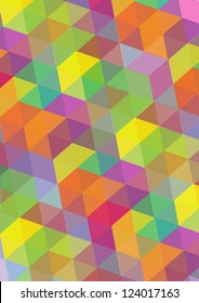 abstract vector background with colorful symmetrical shapes