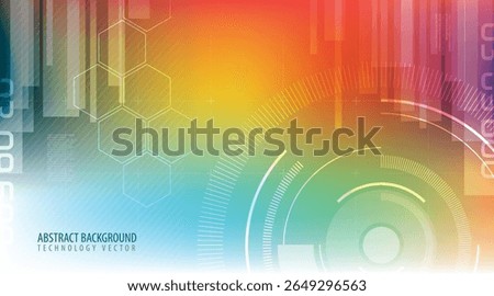 Abstract vector background with colorful technology geometric patterns