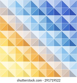 Abstract Vector background of colorful triangles. Geometric pattern. Abstract colorful Background. Mosaic of triangles. Colorful blocks. Phone wallpaper. Smart phone wallpaper. Vector Regular Texture
