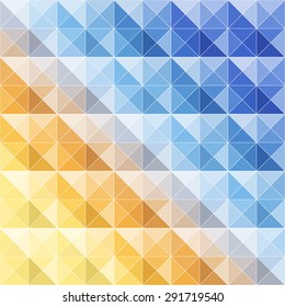 Abstract Vector background of colorful triangles. Geometric pattern. Abstract colorful Background. Mosaic of triangles. Colorful blocks. Phone wallpaper. Smart phone wallpaper. Vector Regular Texture