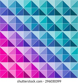 Abstract Vector background of colorful triangles. Geometric pattern. Abstract colorful Background. Mosaic of triangles. Colorful blocks. Phone wallpaper. Smart phone wallpaper. Vector Regular Texture