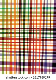 Abstract vector background. Colorful vertical grid composition of regular overlapping geometric elements.