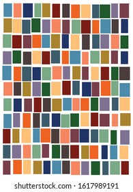 Abstract vector background. Colorful vertical mosaic composition of rectangular geometric elements.