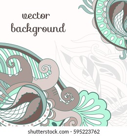 abstract vector background with colorful vintage swirls