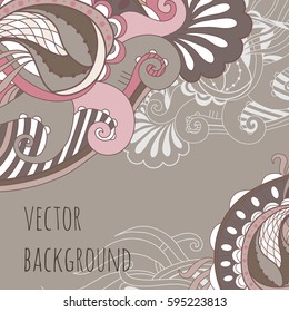 abstract vector background with colorful vintage swirls