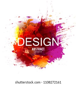 Abstract vector background. Colorful  watercolor stain image for screen, background. Design  for electronic device